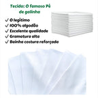 Kit 10 Pano De Prato Liso Branco Cozinha Pintar H Carvalho