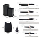 Kit 19 Utensílios De Cozinha rosa Em Silicone E Aço Inox Com Facas, Tesoura, Tábua E Porta Utensílios Resistentes Ao Calor Ideal Para Panelas Antiaderentes Design Moderno E Funcional Ponte Lar