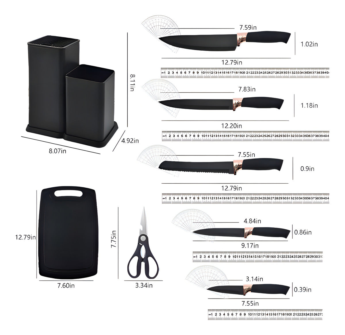 Kit 19 Utensílios De Cozinha rosa Em Silicone E Aço Inox Com Facas, Tesoura, Tábua E Porta Utensílios Resistentes Ao Calor Ideal Para Panelas Antiaderentes Design Moderno E Funcional Ponte Lar