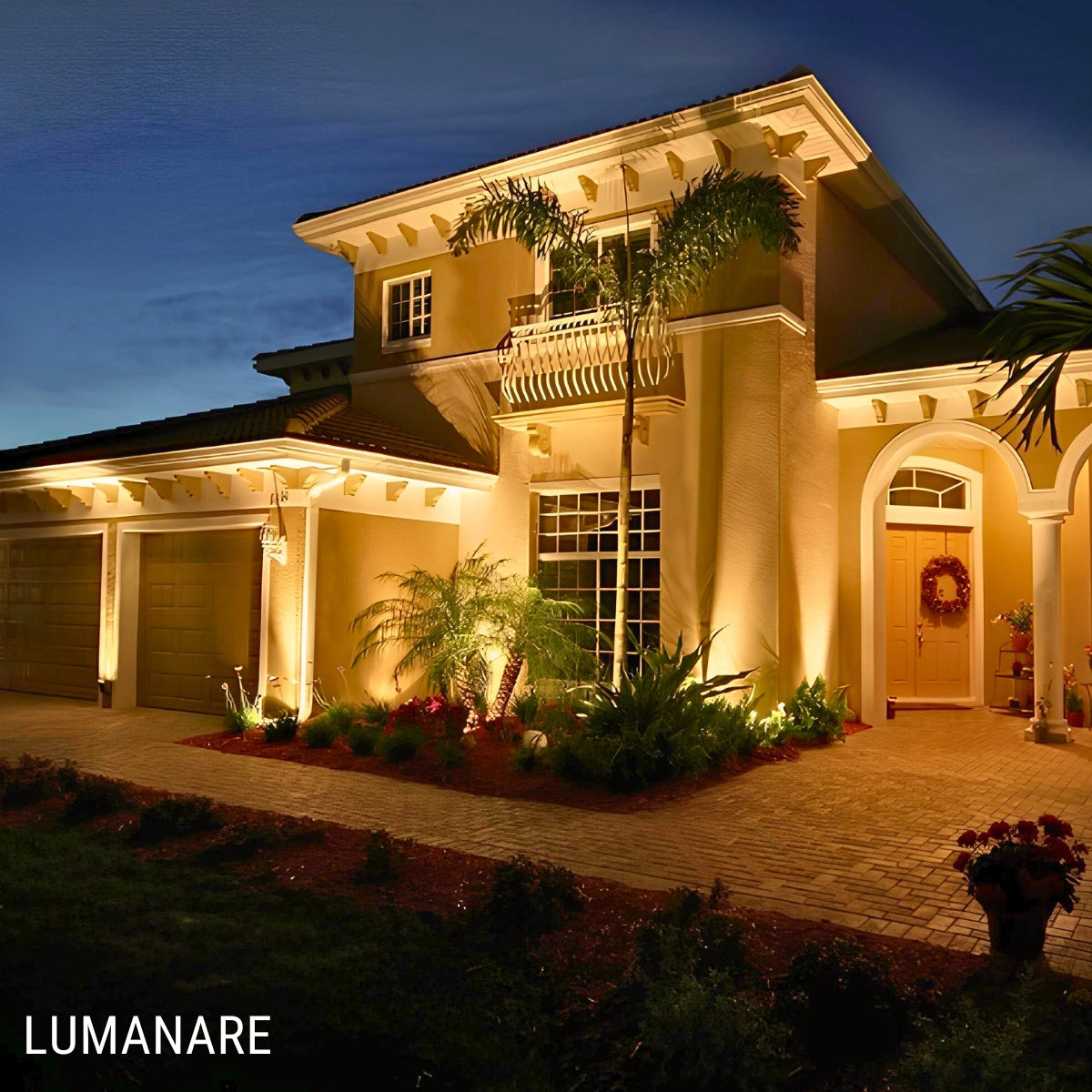 Kit Com 3 Refletor Led Holofote 100w Luz Branco-quente 3000k Resistente A Chuva Econômico Fácil De Instalar Carcaça Preta Ip66 Jardim Fachada Quintal