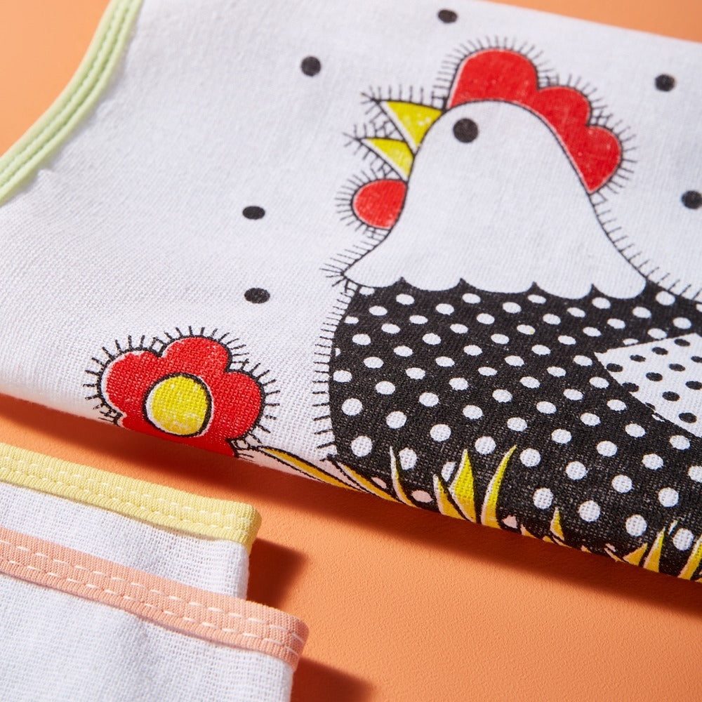 Pano De Prato Atacado Vies Estampado Kit Com 10 Peças