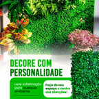 Kit 10 Placas De Parede Verde Folhagem Sintético Artificial Para Jardim Vertical Muro De Plantas Buchinhos Painel Cheios Inglês 40x60cm Grama Decoração Casa Comércio Área Interna&nbsp;e&nbsp;externa&nbsp;floresta&nbsp;ur