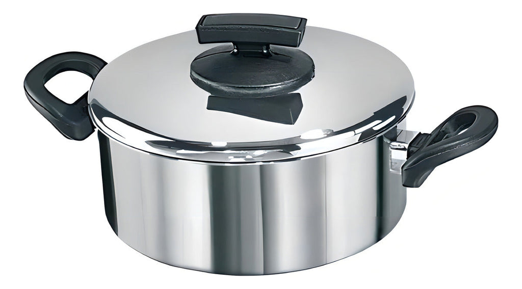 Jogo 5 Panelas Aluminio Polido Grandes E Grossas Cor Prateado