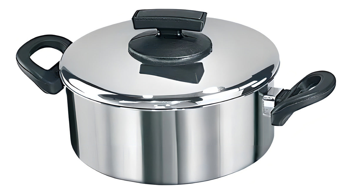 Jogo 5 Panelas Aluminio Polido Grandes E Grossas Cor Prateado