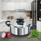 Jogo 5 Panelas Aluminio Polido Grandes E Grossas Cor Prateado