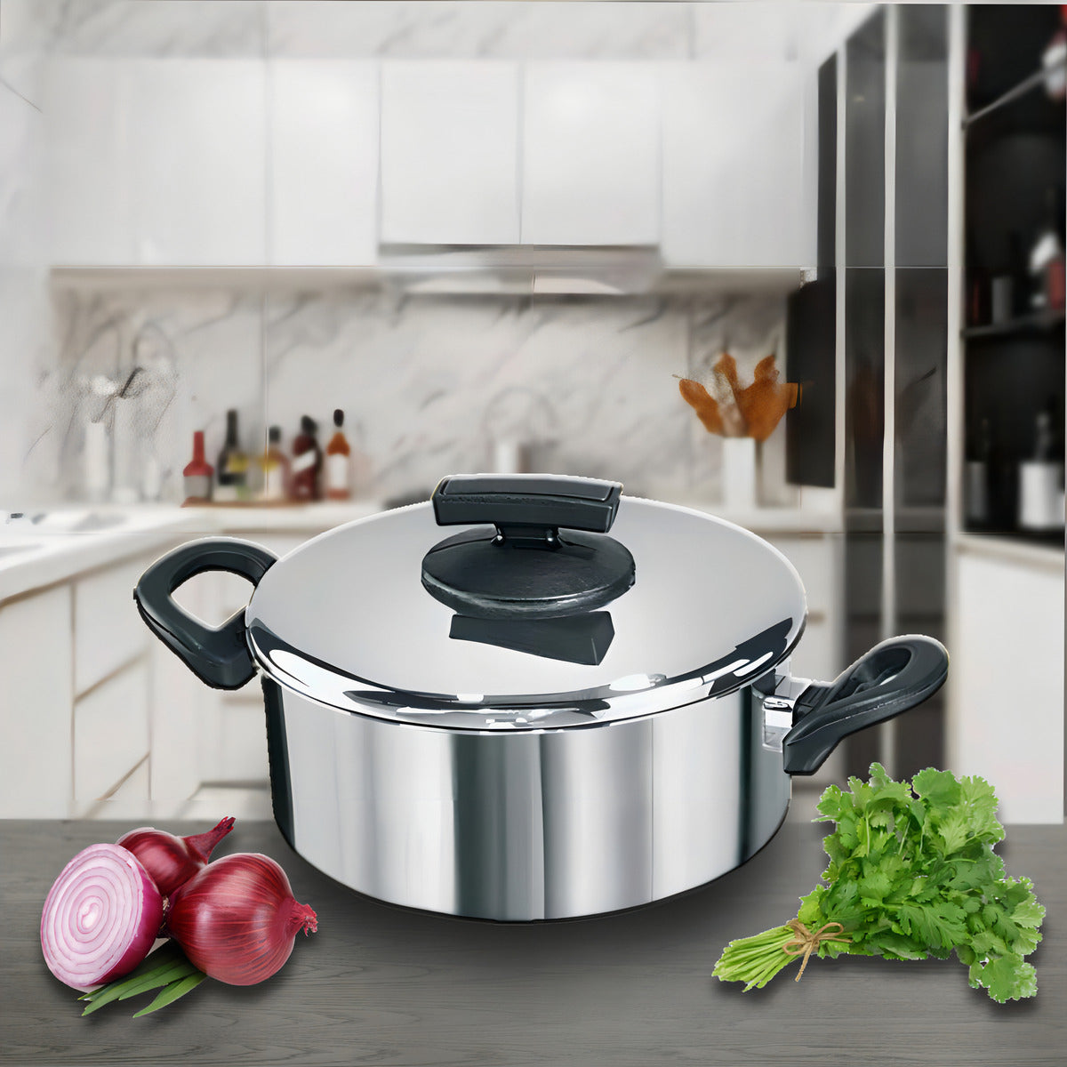 Jogo 5 Panelas Aluminio Polido Grandes E Grossas Cor Prateado