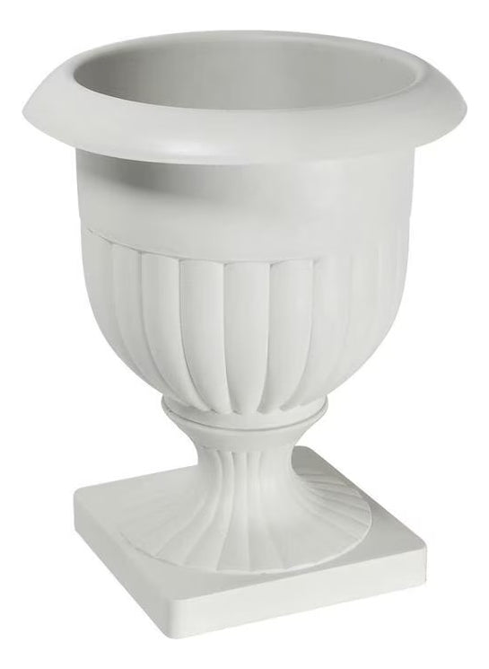 Vaso Decoração Cachepô Taça Alta Estilo Grego Branco 2uni