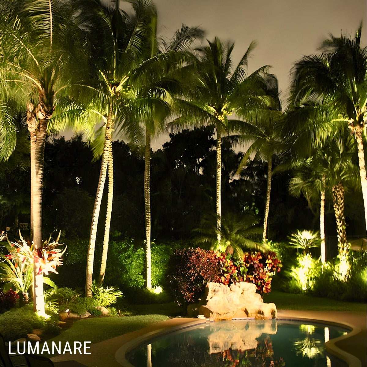 Kit Com 3 Refletor Led Holofote 100w Luz Branco-quente 3000k Resistente A Chuva Econômico Fácil De Instalar Carcaça Preta Ip66 Jardim Fachada Quintal