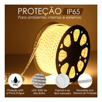 Mangueira Led 5050 Chata 15m Branco Quente Sancas 14,4w/m